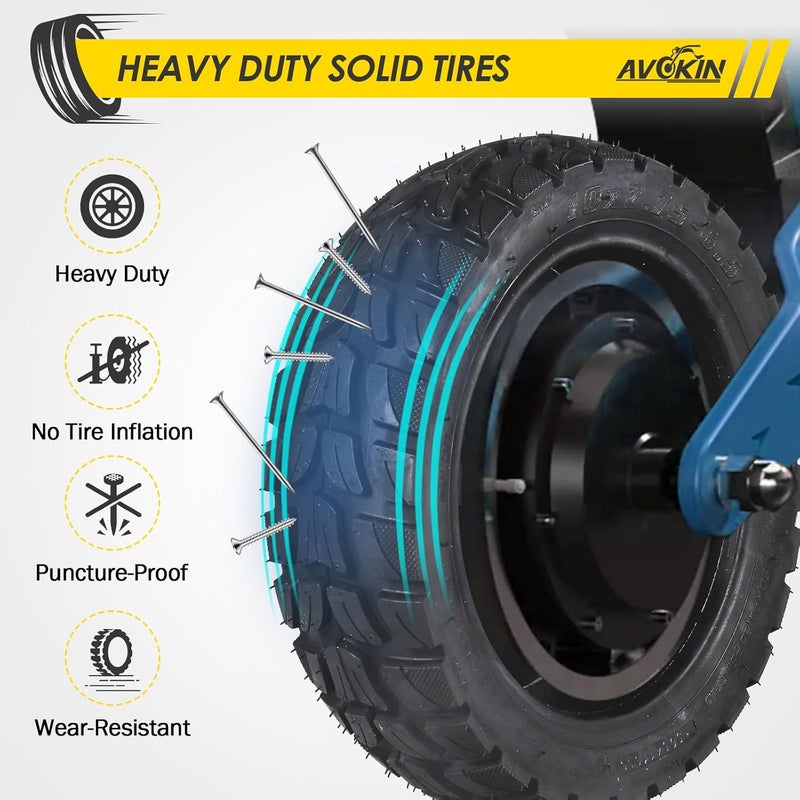 AVOKIN 10x2.75-6.5 Scooter Tire Off Road, 10 Inch Scooter Tyres,70/65-6.5 Thickened Tyre for Electric Scooter Wheels Replacement parts - Image 5